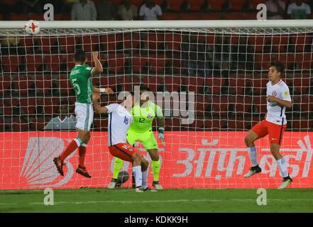 Guwahati, Assam, India. 14th Oct, 2017. Moments from FIFA U-17 World Cup Group E match between Mexico vs Chile. In a Group E match of the FIFA U-17 World Cup, Mexico, Chile Play out goalless draw. Mexico will enter the Round of 16. All they needed was a point to qualify. Credit: Vikramjit Kakati/ZUMA Wire/Alamy Live News Stock Photo