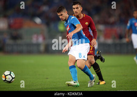 ROME, ITALY - Olimpic stadium, 14 october  2017 : jorginhoin action during football match  serie A  League 2017/2018 between AS Roma vs Napoli  at the Olimpic Stadium  on october 14, 2017 in Rome. Stock Photo