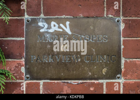 Ealing, west London, UK. 14th Oct, 2017. Marie Stopes clinic in Ealing. Credit: Guy Corbishley/Alamy Live News