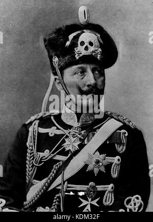 Kaiser Wilhelm II uniform Death's head Hussars circa 1917 Stock Photo