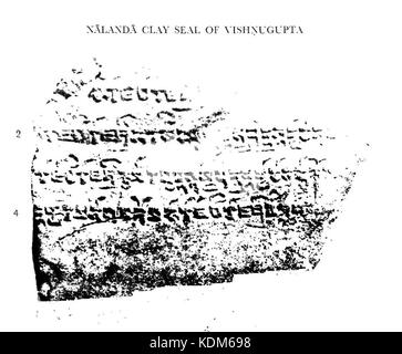 Nalanda clay seal of Vishnugupta Stock Photo - Alamy