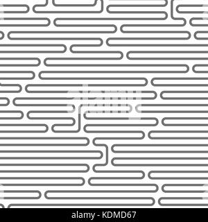 Maze style horizontal pattern - rounded lines Stock Vector