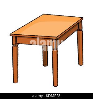 Illustration of Table isolated on white Background -Vector Illustration Stock Vector