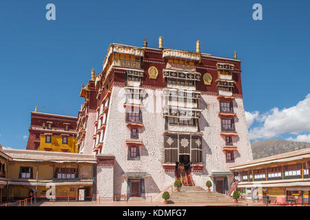 Inner Court in Potala Palace, Lhasa, Tibet, China Stock Photo