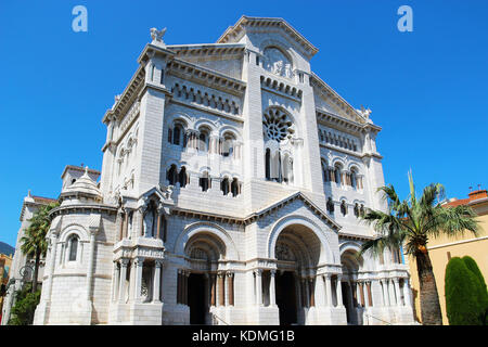 Saint Nicholas Cathedral (also known as Cathedrale de Monaco, and Cathedral of Our Lady of the Immaculate Conception), Monaco-Ville Stock Photo