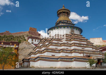 Kumbum Stupa at Palcho Monastery, Gyantse, Tibet, China Stock Photo