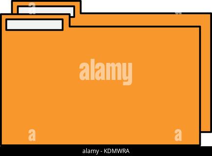 color folder file to save documents information to archive Stock Vector