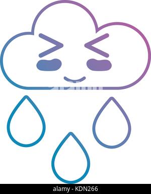 line kawaii cute tender cloud weather Stock Vector Image & Art - Alamy