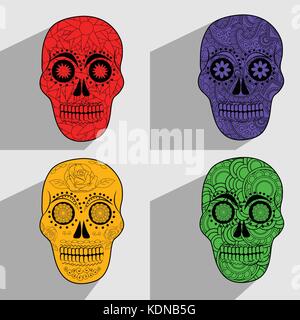 illustration of Dia De los Muertos background Stock Vector