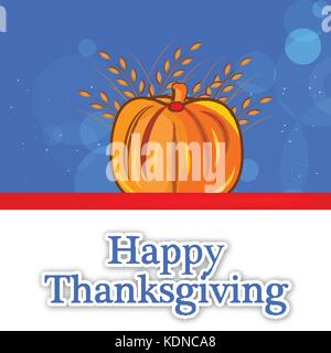 illustration of elements of thanksgiving background Stock Vector