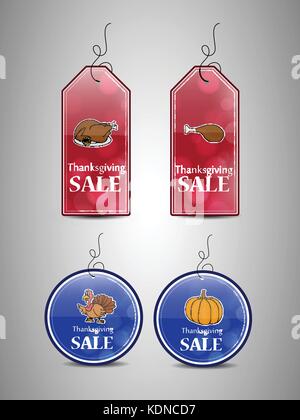 illustration of elements of thanksgiving background Stock Vector