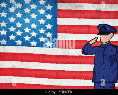 illustration of elements of Veterans Day background Stock Vector