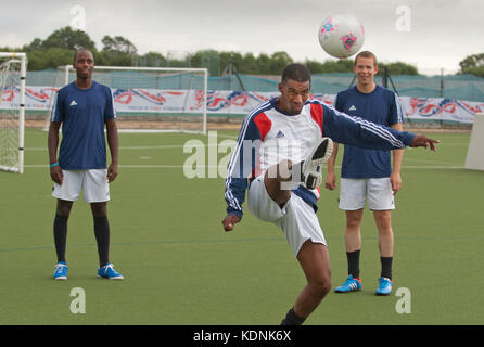 Paralympic Cerebral Palsy Football team  training Stock Photo