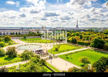 Tuileries garden on a beautiful summer's day in Paris Stock Photo