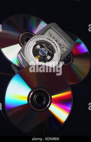 German photometer Lunasix Gossen on DVDs Stock Photo