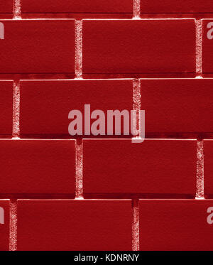Vertical Photo of Bricks Wall in Burgundy Red Color, for Background, Texture, Pattern Stock Photo