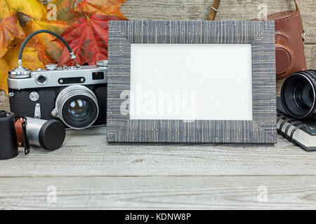 Empty Camera Photo Frame Empty frame of photographic analog film, camera film, grungy photo ...