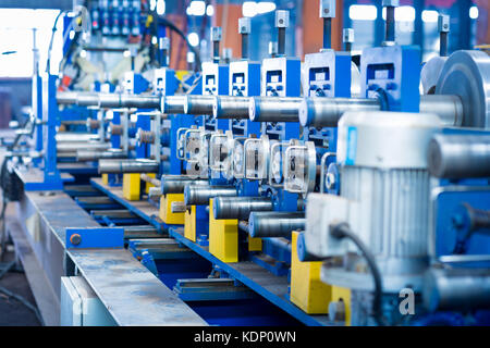 machine for slitting/cutting/stripping steel sheet Stock Photo