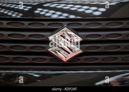 BELGRADE, SERBIA - MARCH 28, 2017: Detail of Suzuki car in Belgrade, Serbia. Suzuki is Japanese multinational corporation founded at 1909. Stock Photo