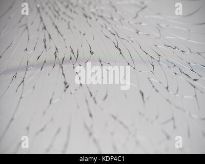 Closeup of a broken smartphone screen Stock Photo