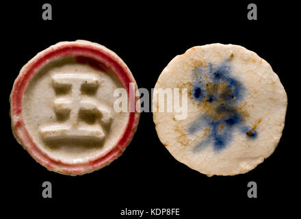 Porcelain Gambling Token Stock Photo