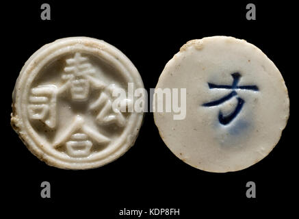 Porcelain Gambling Token Stock Photo