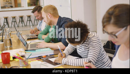 Team working on project Stock Photo