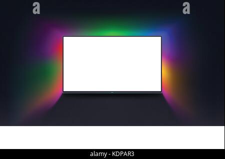tv with white screen Stock Vector