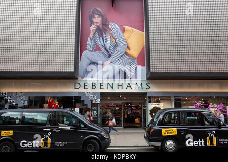 Debenhams department store on Oxford Street, London, England, U.K. Stock Photo