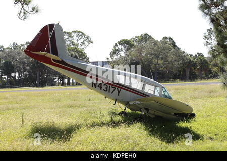 Crashed small plane Stock Photo