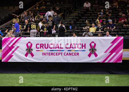 A goal post is wrapped in a Crucial Catch banner during an NFL football  game between the Seattle Seahawks and Arizona Cardinals, Sunday, Oct. 25,  2020, in Glendale, Ariz. (AP Photo/Jennifer Stewart