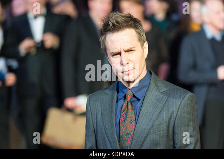 London, UK. 15th October 2017. Sam Rockwell arrives for the UK film premiere of 'Three Billboards Outside Ebbing, Missouri' at Odeon Leicester Square during the 61st BFI London Film Festival, Closing Night Gala. Credit: Wiktor Szymanowicz/Alamy Live News Stock Photo