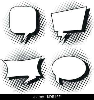 Four designs of speech bubbles illustration Stock Vector