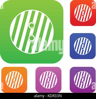 Striped sewing button icon green Stock Vector Image & Art - Alamy