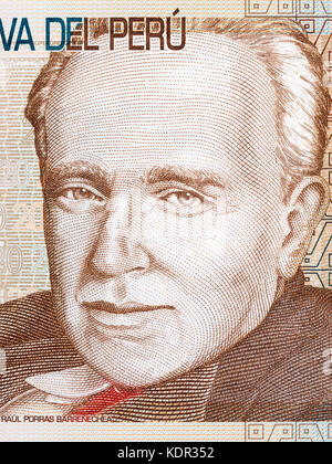 Raul Porras Barrenechea portrait from Peruvian money Stock Photo