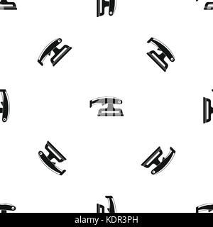 Fret saw pattern seamless black Stock Vector