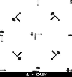 Precision grinding machine pattern seamless black Stock Vector