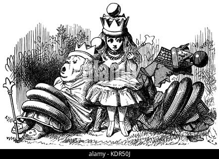 Alice said, Wake up, you heavy things! Stock Photo