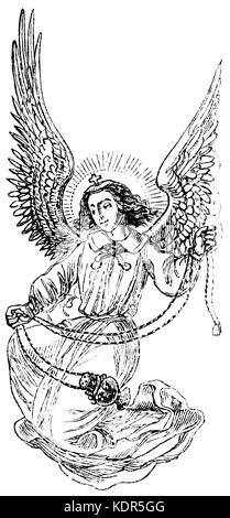 Angel with incense thurible from vintage woodcut (1855 Stock Photo - Alamy