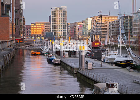 Office and residential buildings on Kaiserkai, museum harbor, Hafencity, Hamburg, Germany, Europe Stock Photo