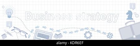 Development Business Strategy Concept Project Planning Banner Stock Vector