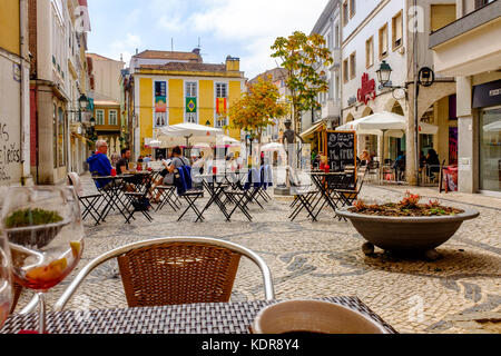 AVEIRO, PORTUGAL Restaurants and bars in the Historic Center of Aveiro, Centro region, Portugal. Stock Photo