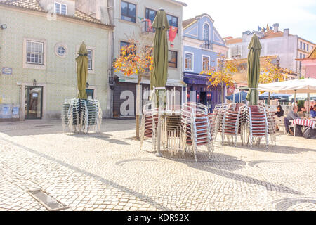 AVEIRO, PORTUGAL Restaurants and bars in the Historic Center of Aveiro, Centro region, Portugal. Stock Photo