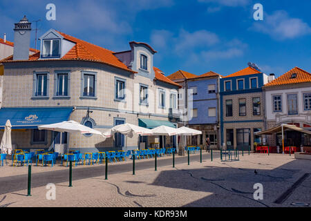 AVEIRO, PORTUGAL Restaurants and bars in the Historic Center of Aveiro, Centro region, Portugal. Stock Photo