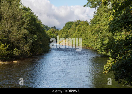 The river Swale near Gunnerside in the Yorkshire Dales, England. Stock Photo
