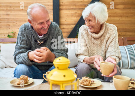 Happy Senior Couple in Retirement Stock Photo