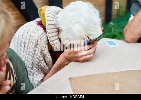 Senior Lady Having Fun Stock Photo