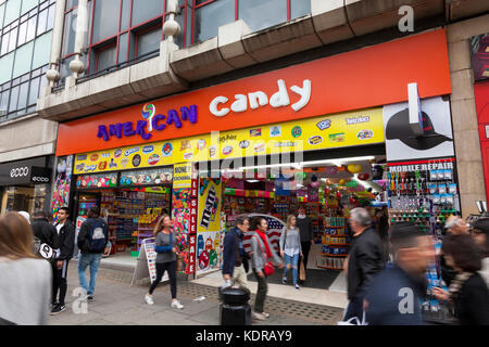The American Candy store on Oxford Street, London, England, U.K. Stock Photo