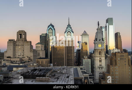 Philadelphia, Pennsylvania, USA center city skyline at sunrise Stock Photo