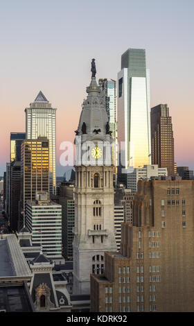 Philadelphia, Pennsylvania, USA center city skyline at sunrise Stock Photo